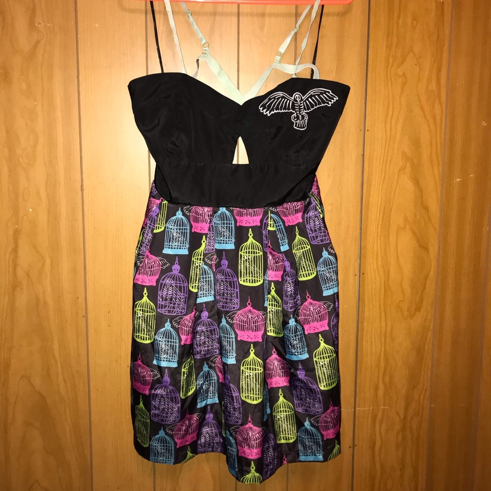 Too Fast Birdcage Babydoll PinUp Summer Dress XL
